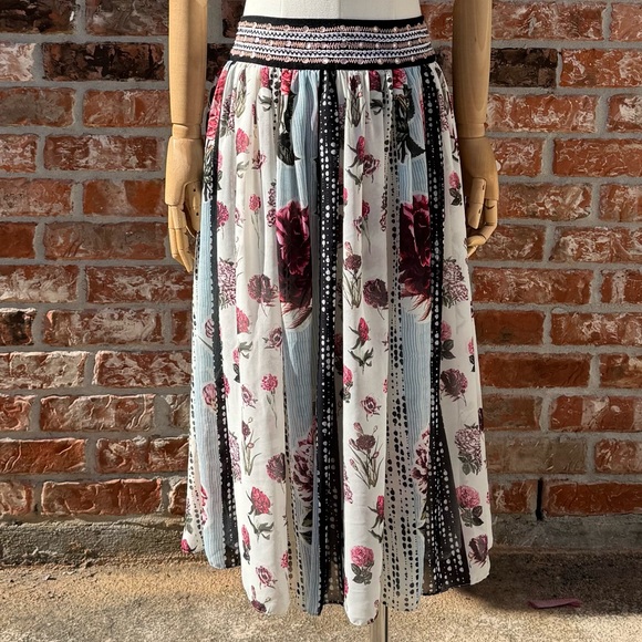 Anthropologie VERB by Pallavi Singhee “Condorcet” floral midi skirt / 6P / EUC - Picture 5 of 15